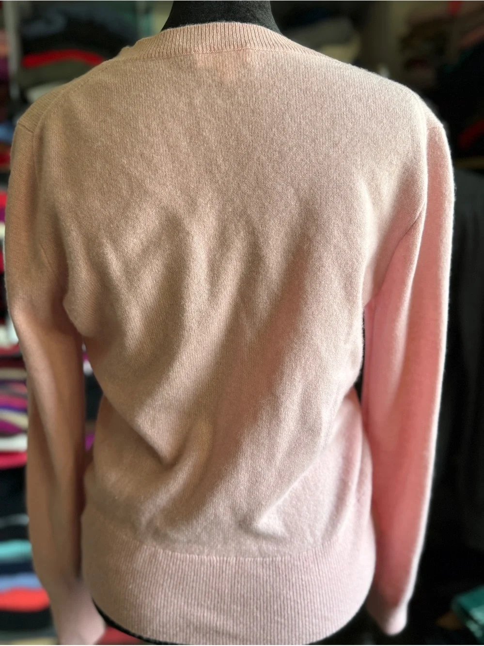 J. Crew Pale Pink Crewneck Cashmere Sweater